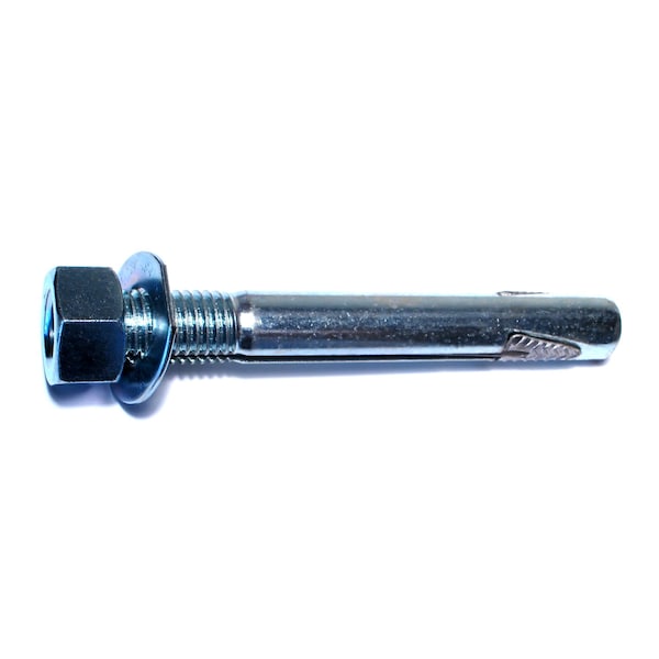 Wedge Anchor, 3/4" Dia., 6" L, Steel Zinc Plated, 12 PK